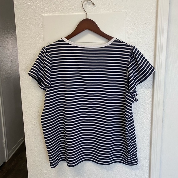 Draper James Navy and White Striped Top - Picture 2 of 2